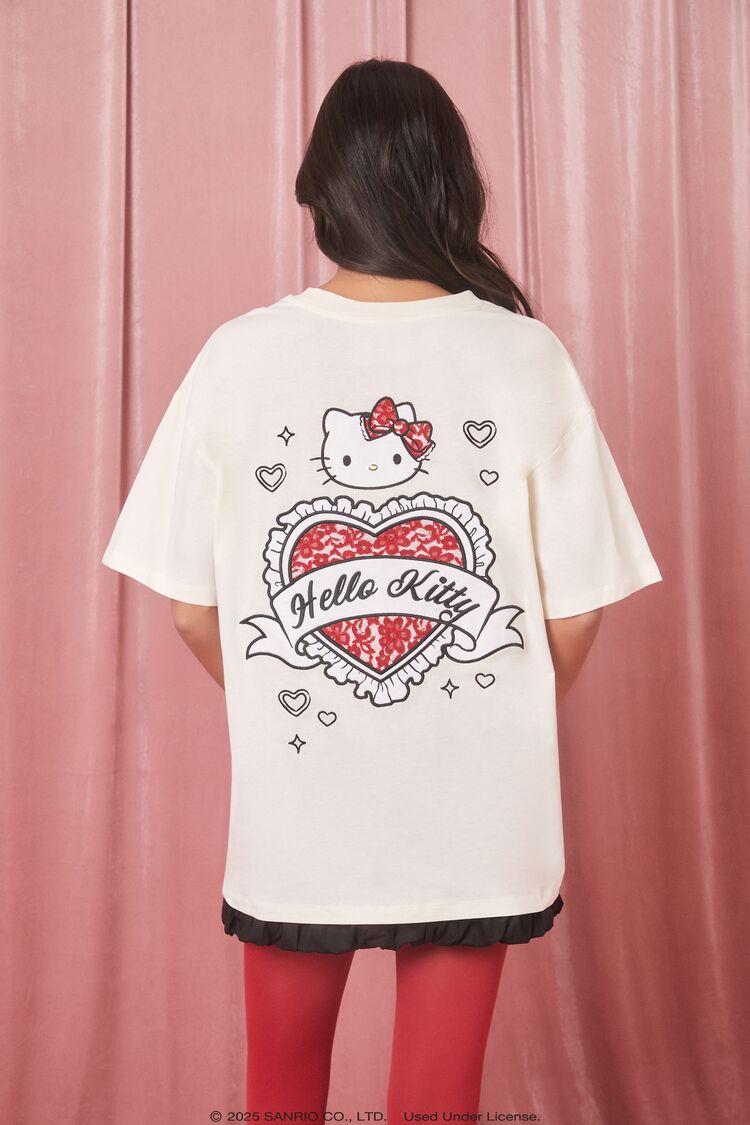 Lace Heart Hello Kitty Tee - Image 5