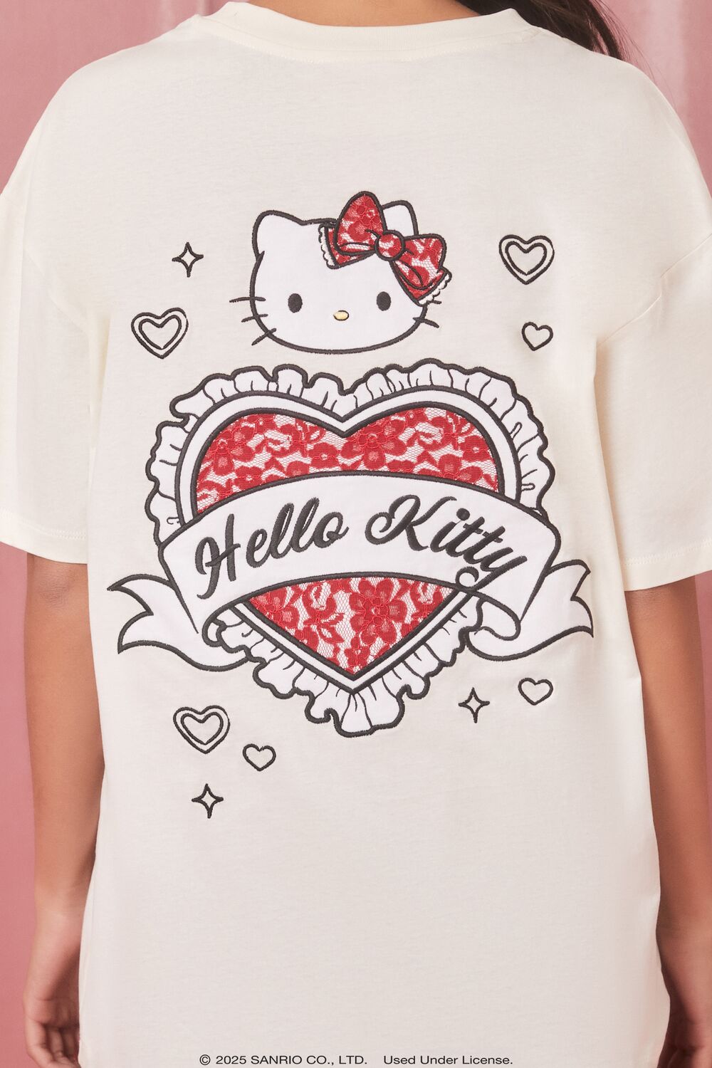 Lace Heart Hello Kitty Tee - Image 6