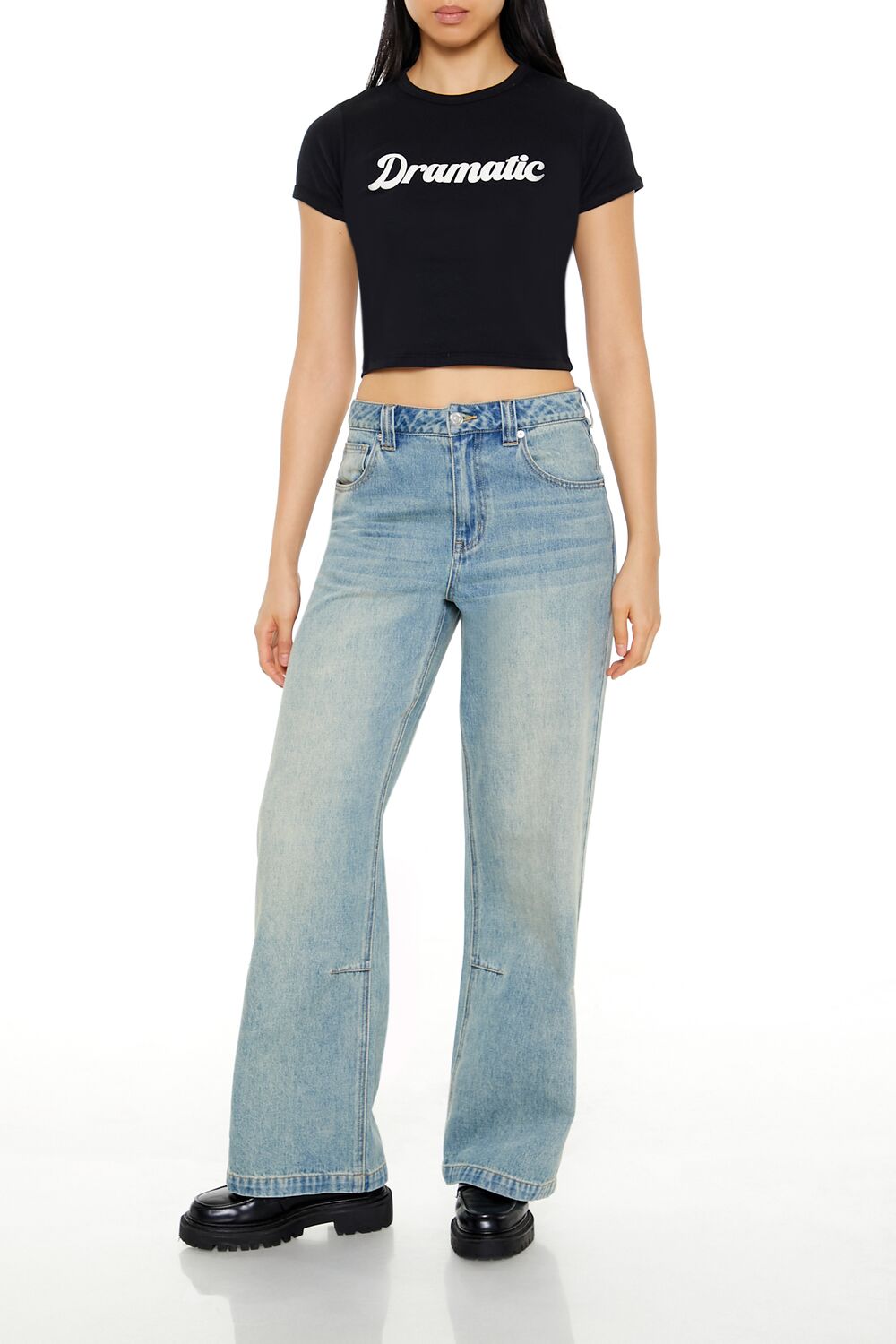 Dramatic Graphic Baby Tee - Image 2