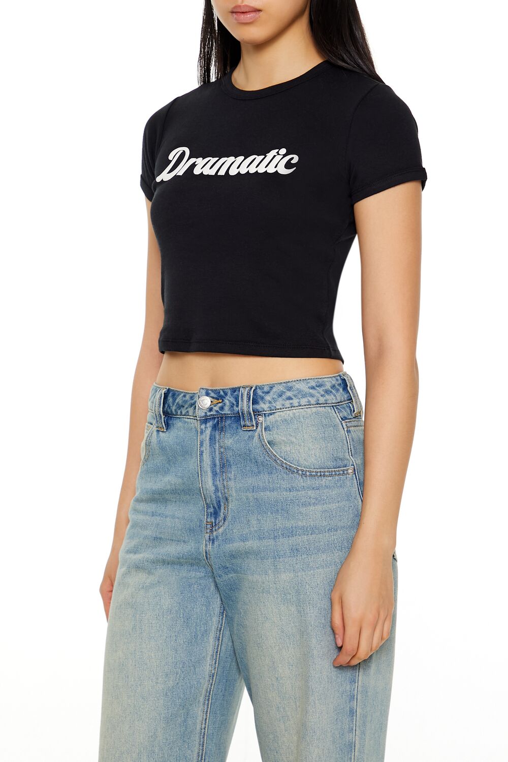 Dramatic Graphic Baby Tee - Image 4