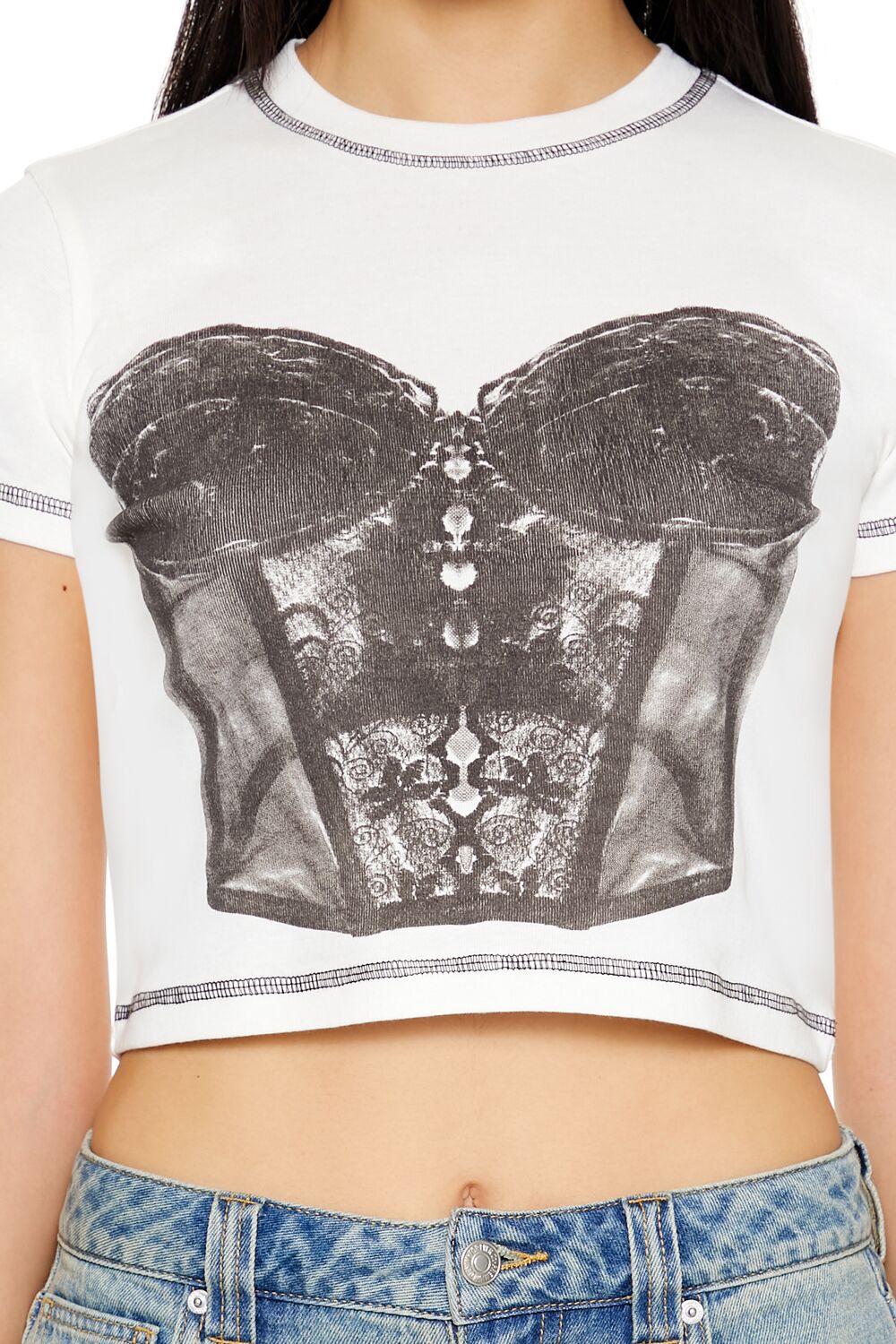 Bustier Graphic Baby Tee - Image 3