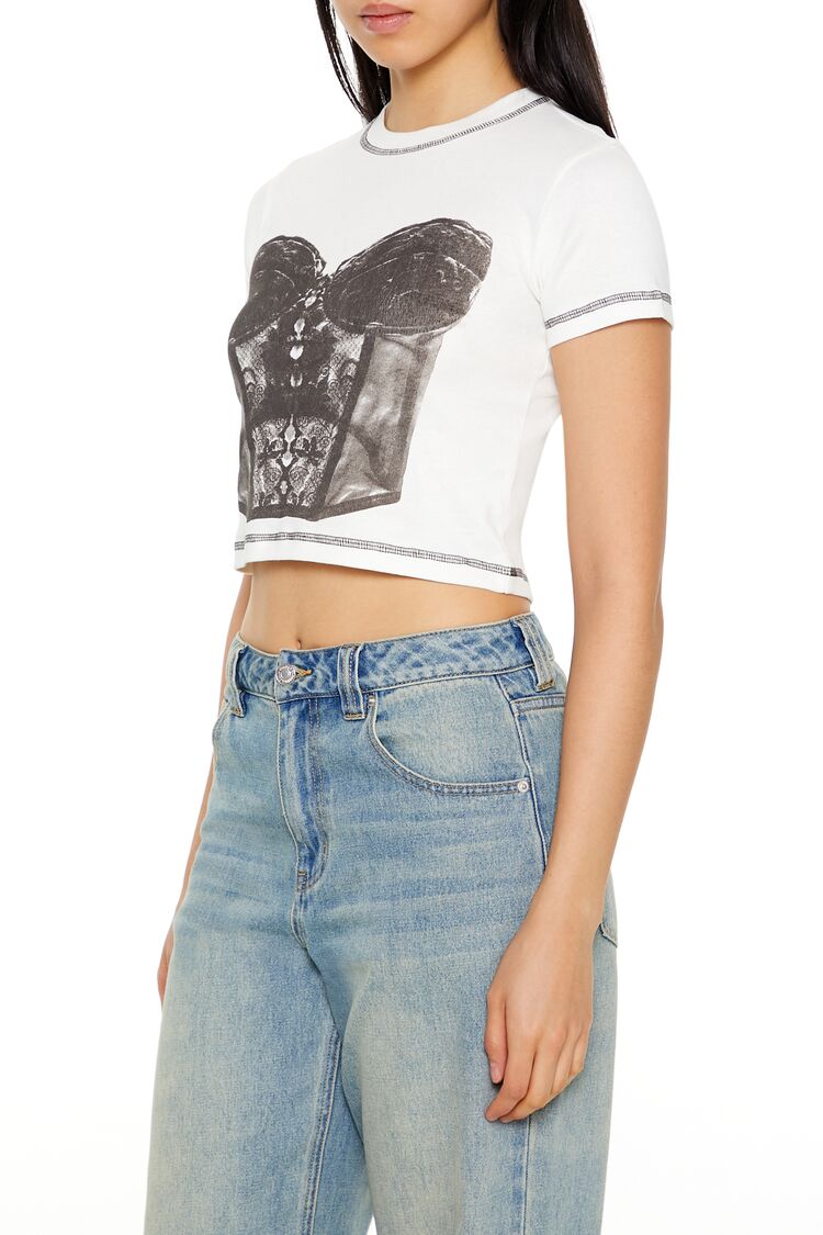 Bustier Graphic Baby Tee - Image 4